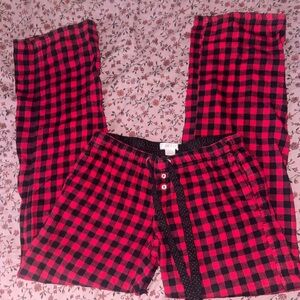 Aeropostale Women’s Red and Black Plaid Pajama Pants